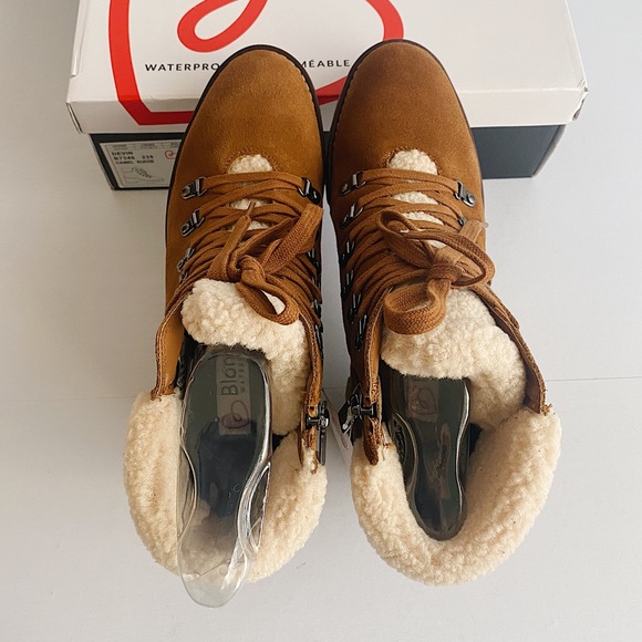 ✨New BLONDO Devin Waterproof Suede Booties Camel 8 - Picture 9 of 12